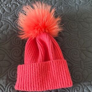 Cozy Pink Knit Pom-Pom Beanie